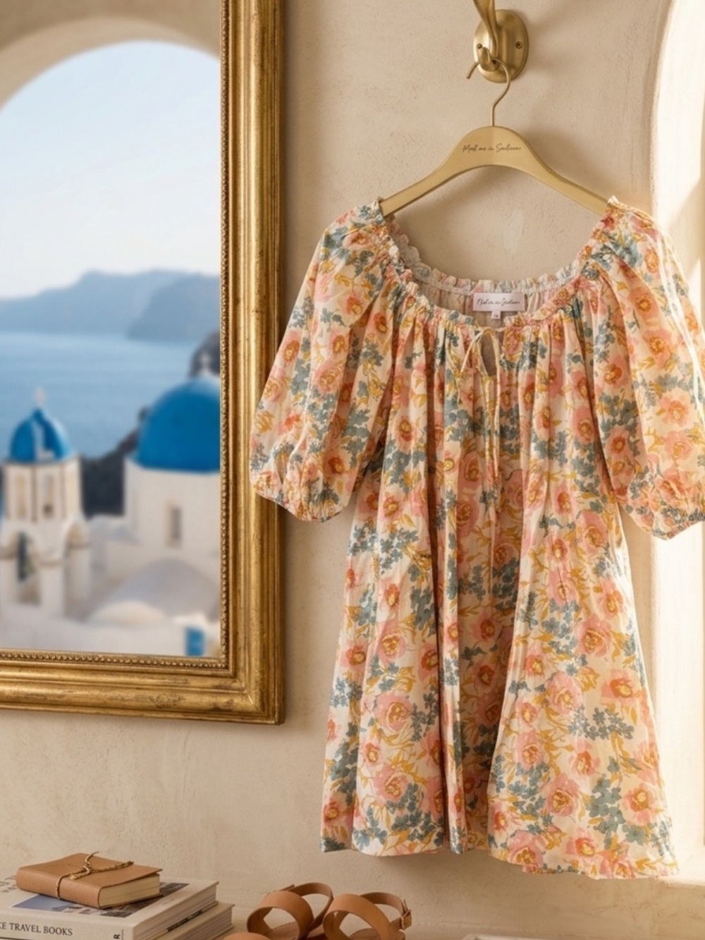 Floral Puff-Sleeve Babydoll Dress meet me
In Santorini Xs oversized